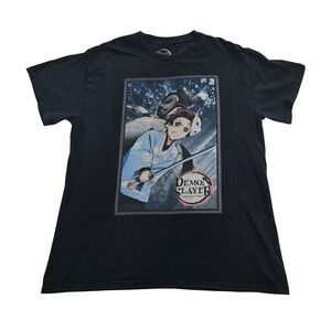 Demon Slayer Tanjiro Urokodaki‎ Graphic T-Shirt Black Medium Anime Manga Tee